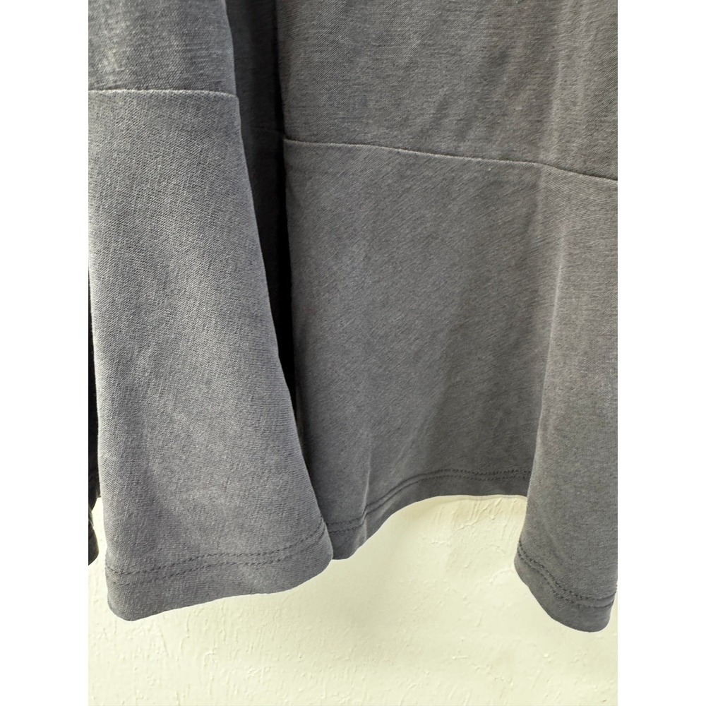 Anthropologie Gray Ruffle Hem T-Shirt Swing Dress Soft Modal Travel XL - Picture 2 of 10
